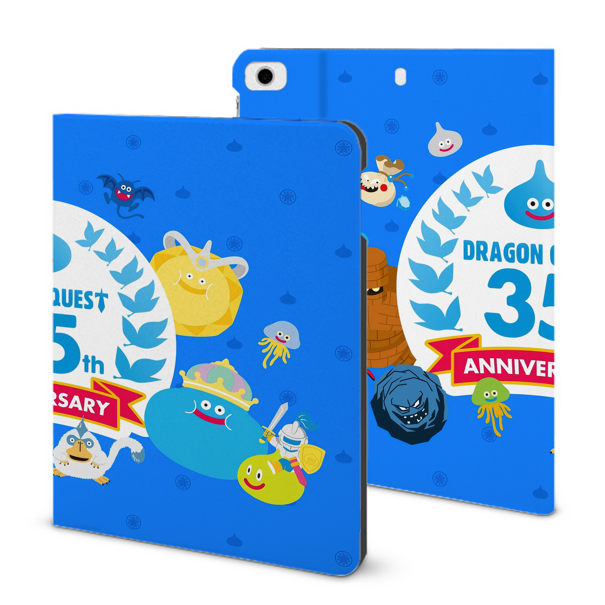 （画像用） ドラゴンクエスト Doragon Kuesuto Dragon Quest IPad ケース ブック型 PUレザー TPU 耐衝撃 軽量 薄型 ペン収納なし 全面保護 IPad 各モデル対応